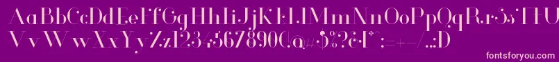 GlamorLight Font – Pink Fonts on Purple Background