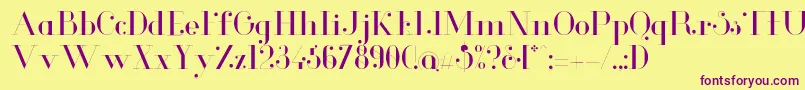 Police GlamorLight – polices violettes sur fond jaune