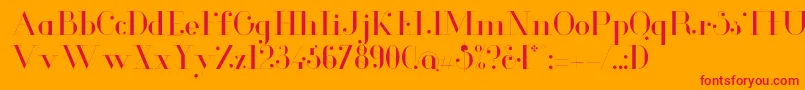 Шрифт GlamorLight – красные шрифты на оранжевом фоне