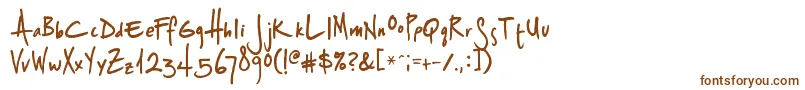 Шрифт Splurge – коричневые шрифты на белом фоне