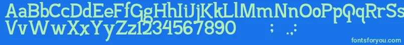 PajarakanStuds Font – Green Fonts on Blue Background