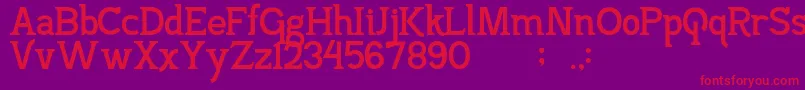 Шрифт PajarakanStuds – красные шрифты на фиолетовом фоне