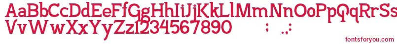 フォントPajarakanStuds – 白い背景に赤い文字
