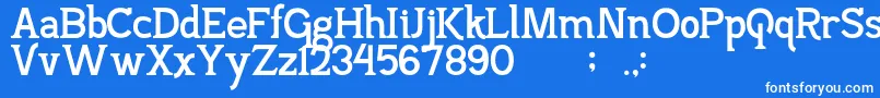 フォントPajarakanStuds – 青い背景に白い文字