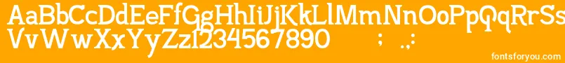 フォントPajarakanStuds – オレンジの背景に白い文字