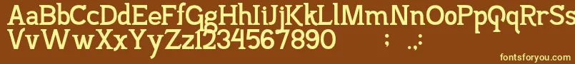 PajarakanStuds Font – Yellow Fonts on Brown Background