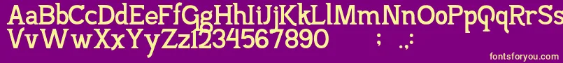 PajarakanStuds Font – Yellow Fonts on Purple Background