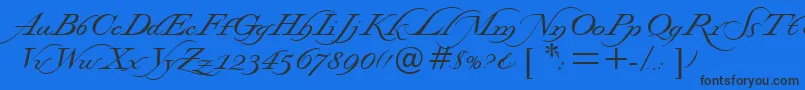 Windsorsword Font – Black Fonts on Blue Background