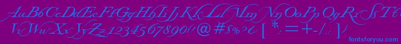 Windsorsword Font – Blue Fonts on Purple Background