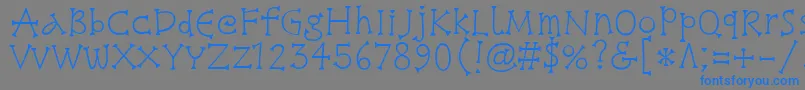 SnowburstoneRegular Font – Blue Fonts on Gray Background