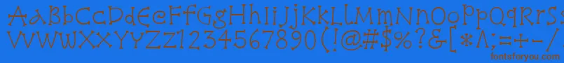 SnowburstoneRegular Font – Brown Fonts on Blue Background