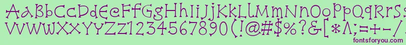 More about SnowburstoneRegular Font SnowburstoneRegular Font – Purple Fonts on Green Background