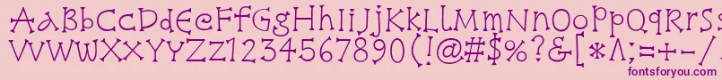 SnowburstoneRegular Font – Purple Fonts on Pink Background