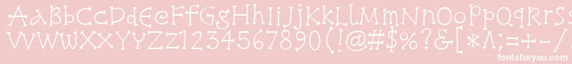 SnowburstoneRegular Font – White Fonts on Pink Background