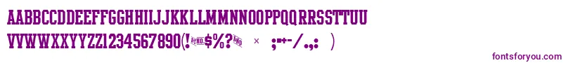 Intramural Font – Purple Fonts on White Background