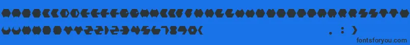 Payopony Font – Black Fonts on Blue Background