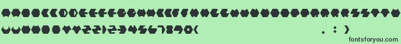 Payopony Font – Black Fonts on Green Background