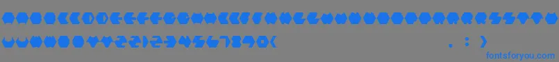 Payopony Font – Blue Fonts on Gray Background