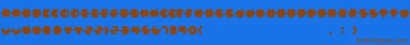 Payopony Font – Brown Fonts on Blue Background