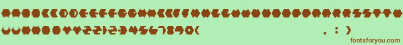 Payopony Font – Brown Fonts on Green Background