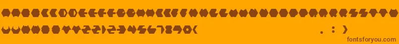 Payopony Font – Brown Fonts on Orange Background