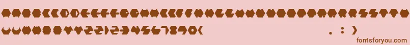 Payopony Font – Brown Fonts on Pink Background