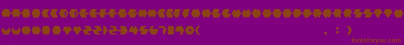 Payopony Font – Brown Fonts on Purple Background