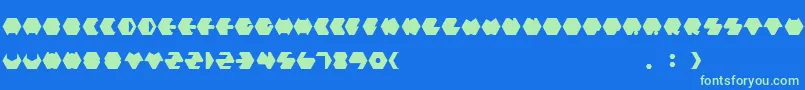 Payopony Font – Green Fonts on Blue Background