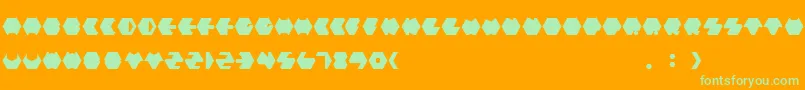 Payopony Font – Green Fonts on Orange Background