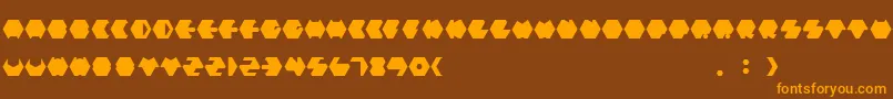 Payopony Font – Orange Fonts on Brown Background