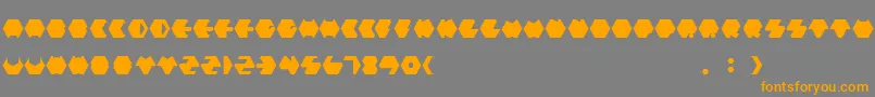 Payopony Font – Orange Fonts on Gray Background