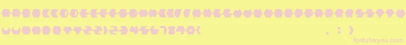 Payopony Font – Pink Fonts on Yellow Background