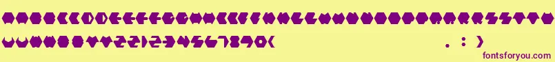 Payopony Font – Purple Fonts on Yellow Background