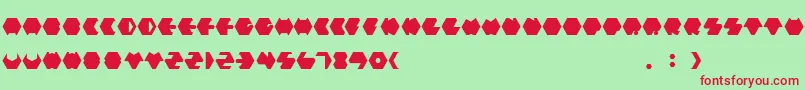 Payopony Font – Red Fonts on Green Background