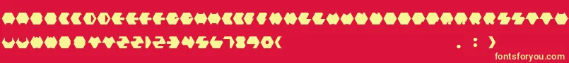 Payopony Font – Yellow Fonts on Red Background