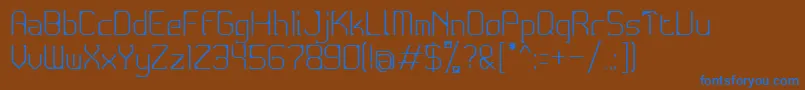 フォントConductive1.1 – 茶色の背景に青い文字