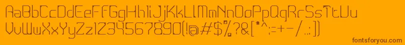 フォントConductive1.1 – オレンジの背景に茶色のフォント