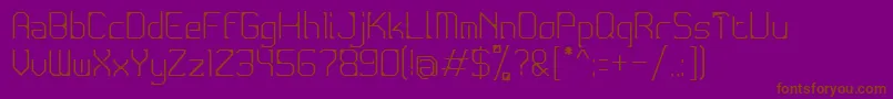 Czcionka Conductive1.1 – brązowe czcionki na fioletowym tle