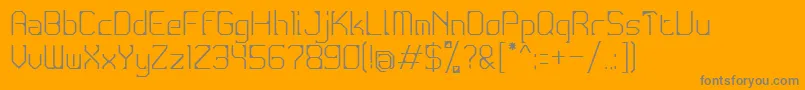 フォントConductive1.1 – オレンジの背景に灰色の文字
