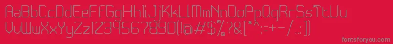 Conductive1.1-Schriftart – Graue Schriften auf rotem Hintergrund