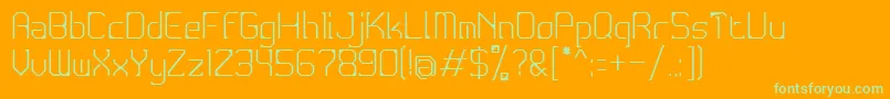 Conductive1.1 Font – Green Fonts on Orange Background