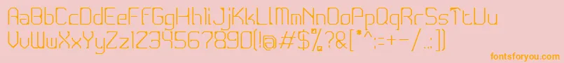 Conductive1.1 Font – Orange Fonts on Pink Background