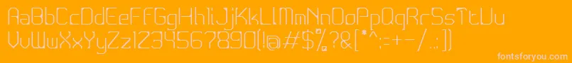 Conductive1.1-Schriftart – Rosa Schriften auf orangefarbenem Hintergrund