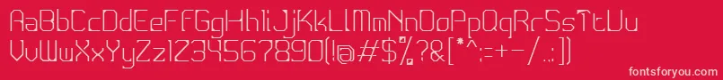 Conductive1.1 Font – Pink Fonts on Red Background