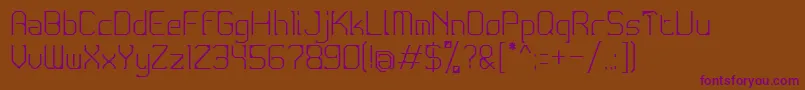 Conductive1.1-Schriftart – Violette Schriften auf braunem Hintergrund