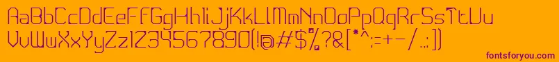 Conductive1.1 Font – Purple Fonts on Orange Background