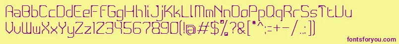 Conductive1.1 Font – Purple Fonts on Yellow Background