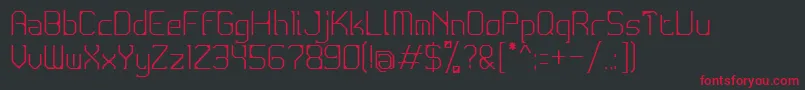 Conductive1.1 Font – Red Fonts on Black Background