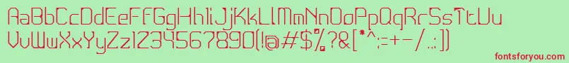 Conductive1.1 Font – Red Fonts on Green Background