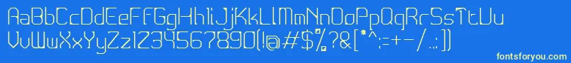 Conductive1.1 Font – Yellow Fonts on Blue Background